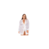 Peignoir grande taille en dentelle blanche 